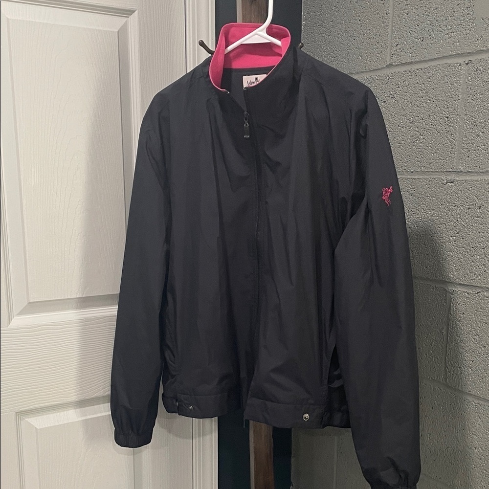 Ashworth Black Jacket with Pink Logo